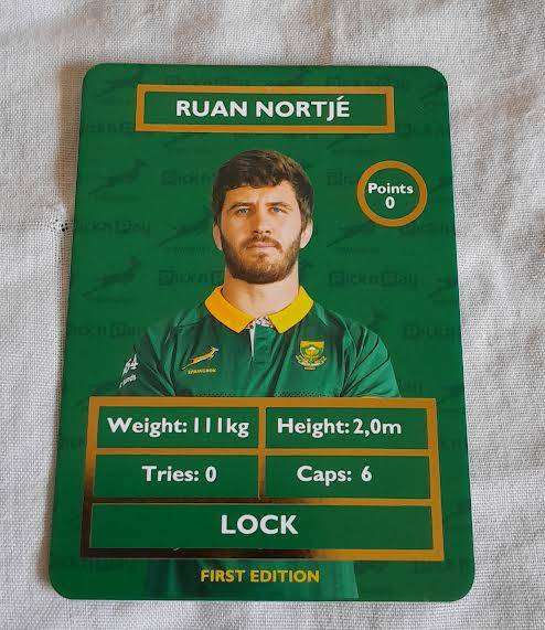 Pick n Pay Springbok Rugby Card Ruan Nortje