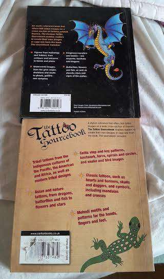 The Fantasy Tattoo Sourcebook & The Tattoo Sourcebook-Andy Sloss and Zaynab Mirza 2 books for 1 bid