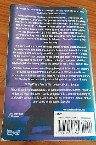 Therapy-Jonathan Kellerman