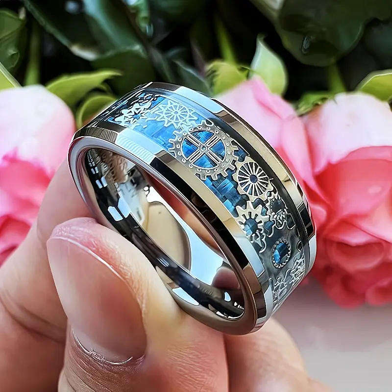 Titanium Steam punk Gears Ring Size 12