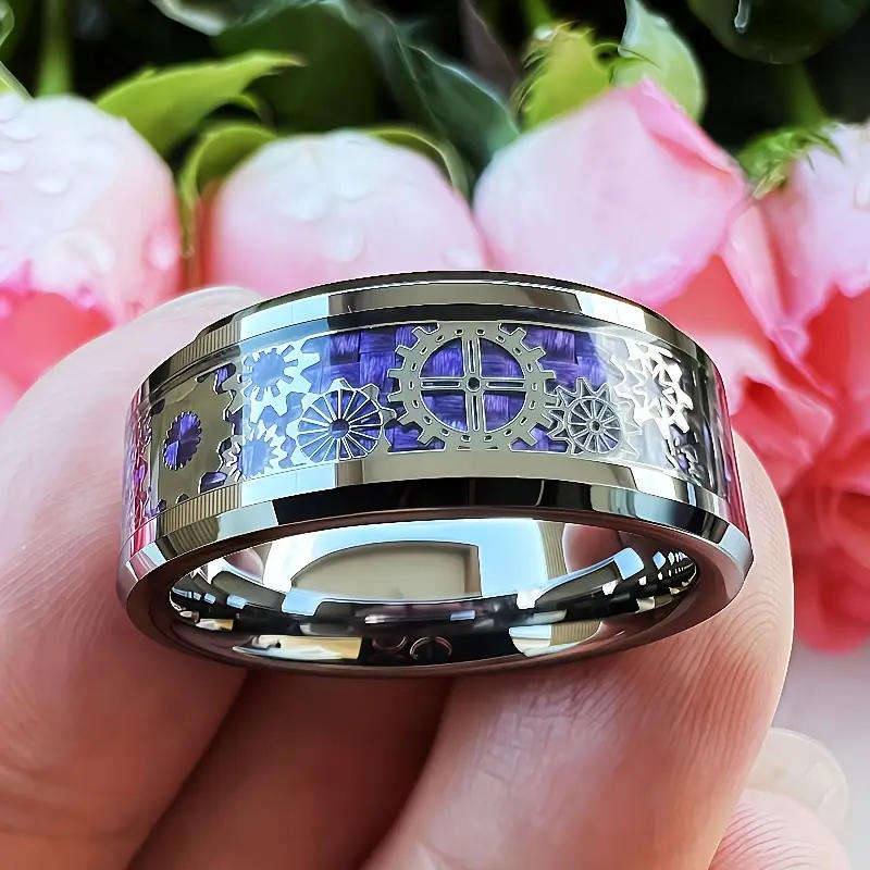 Titanium Steam punk Gears Ring Size 12