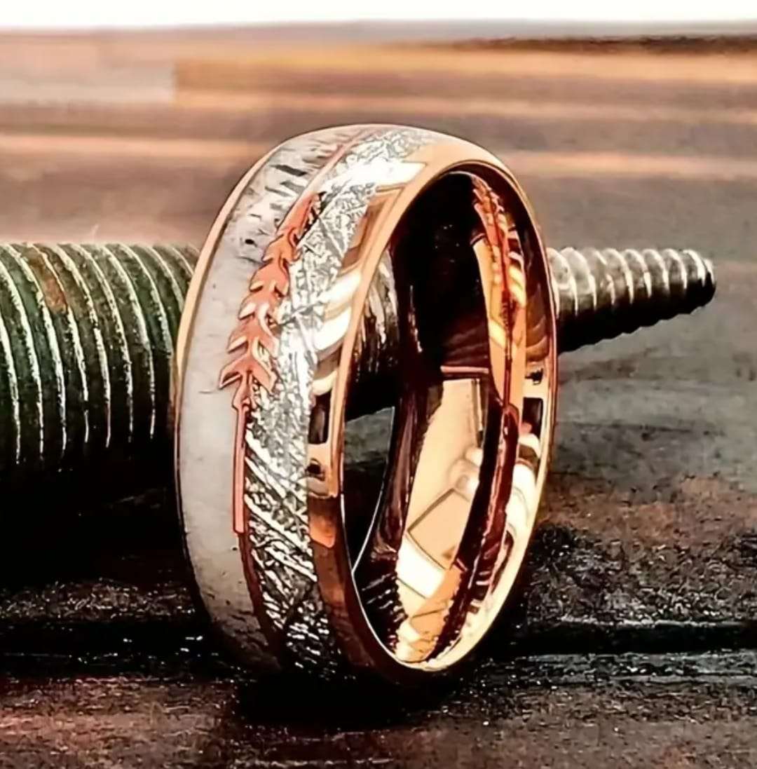 Titanium Arrow Men's Wedding Ring Size Y