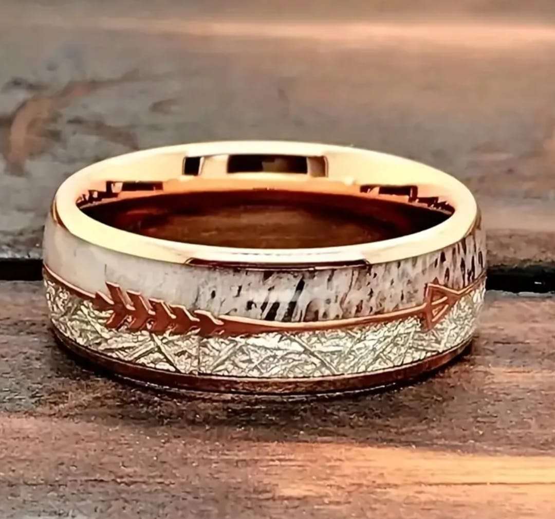 Titanium Arrow Men's Wedding Ring Size Y