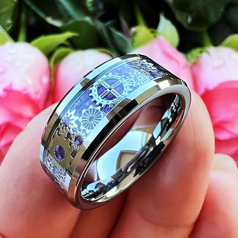 Titanium Steam punk Gears Ring Size 12