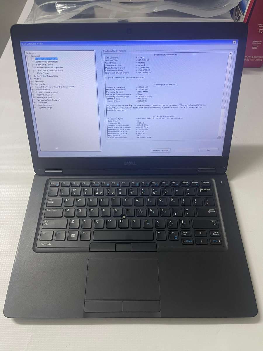 Dell Latitude 5480 Intel i5, 7th Gen Laptop with 16GB Ram