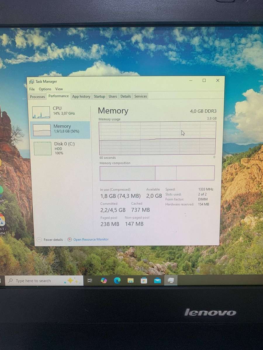 Lenovo ThinkCentre M71z 1741 - Core i3 2120 3.3 GHz - 4 GB - 500 GB - LCD 20"