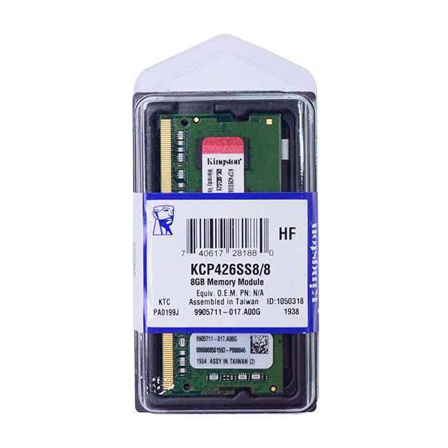 Kingston LAPTOP RAM DDR4 8GB KCP426SS8/8 SO-DIMM Memory Module