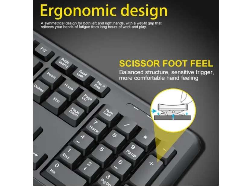 T-Wolf Wireless Keyboard and Mouse Combo TF-100