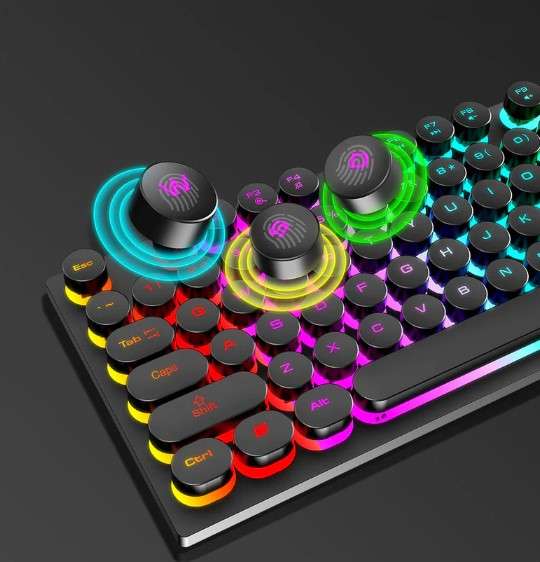T-WOLF TF270 Colourful Backlit Keyboard and Mouse Combo