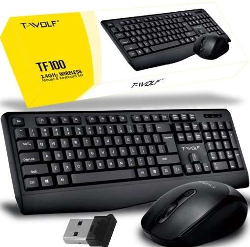 T-Wolf Wireless Keyboard and Mouse Combo TF-100