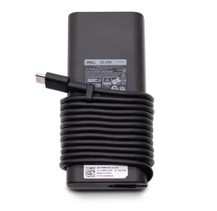 Dell 65W USB-C/Type-C Original Laptop AC Adapter Charger 20V 3.25A