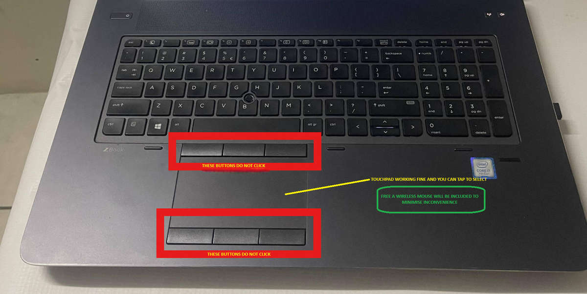 HP ZBook 17 G4 Mobile Workstation Core i7 7th Gen 17.3 32GB RAM 1TB SSD 6GB NVIDIA QUADRO P3000 GPU