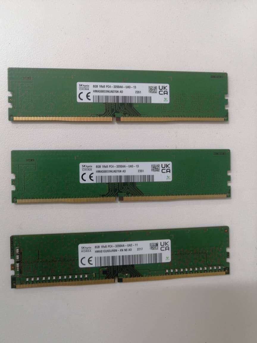 16GB (2×8GB) SK Hynix DDR4 3200MHz Desktop RAM | PC4 | Dual Channel | Tested