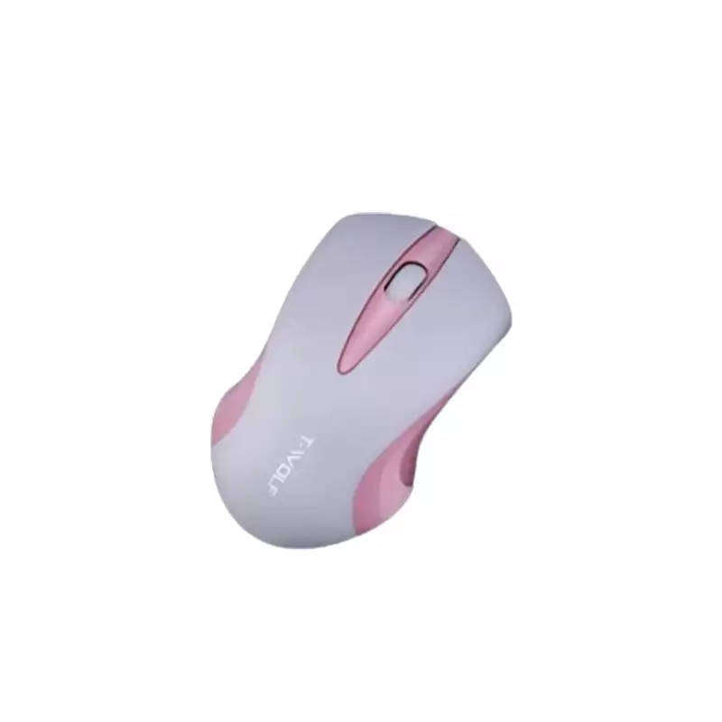 T-WOLF Q2 Wireless Mouse  Silent  Lightweight  2.4GHz Precision | Pink/White
