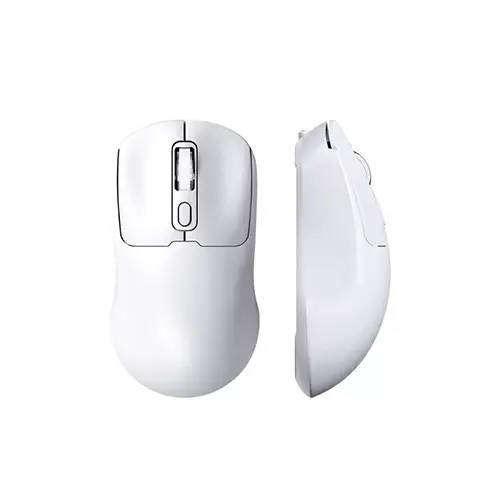 T-WOLF Q3 Dual-Mode Wireless Mouse (Bluetooth + 2.4GHz) | Rechargeable | Silent & Ergonomic - White