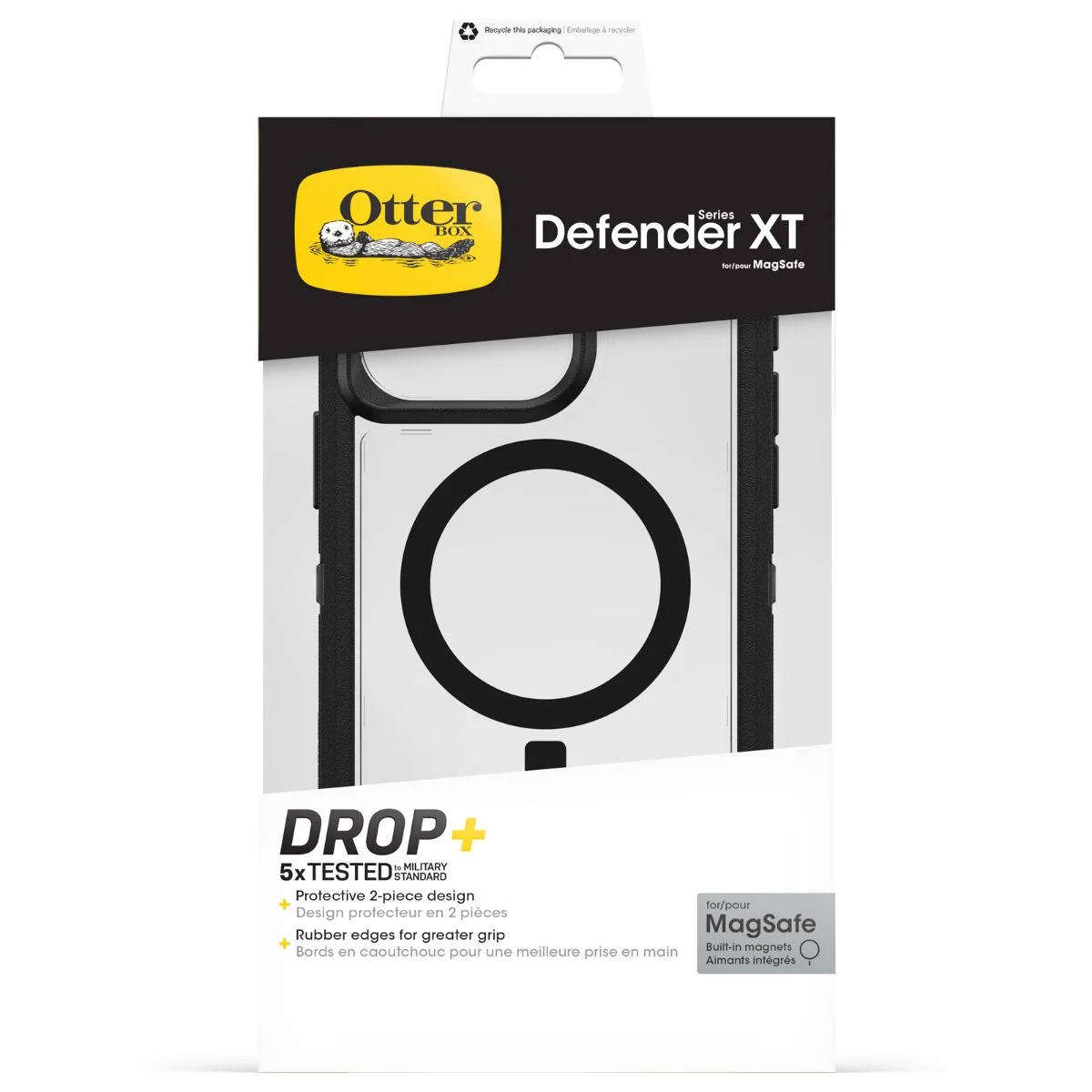OtterBox Defender XT iPhone 15 Pro Max Case with MagSafe  Clear/Black | Very Good Condition