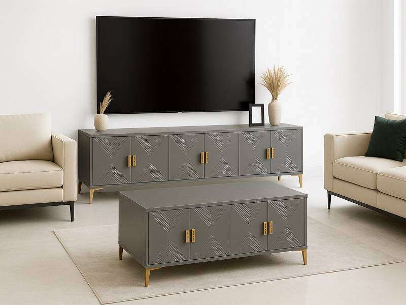 Prestige Home Zynora TV Stand and Coffee Table Set