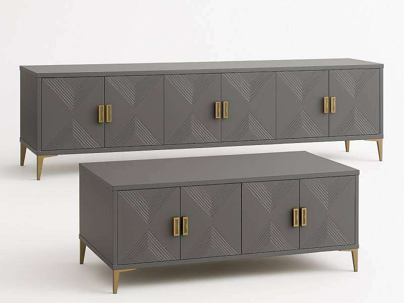 Prestige Home Zynora TV Stand and Coffee Table Set