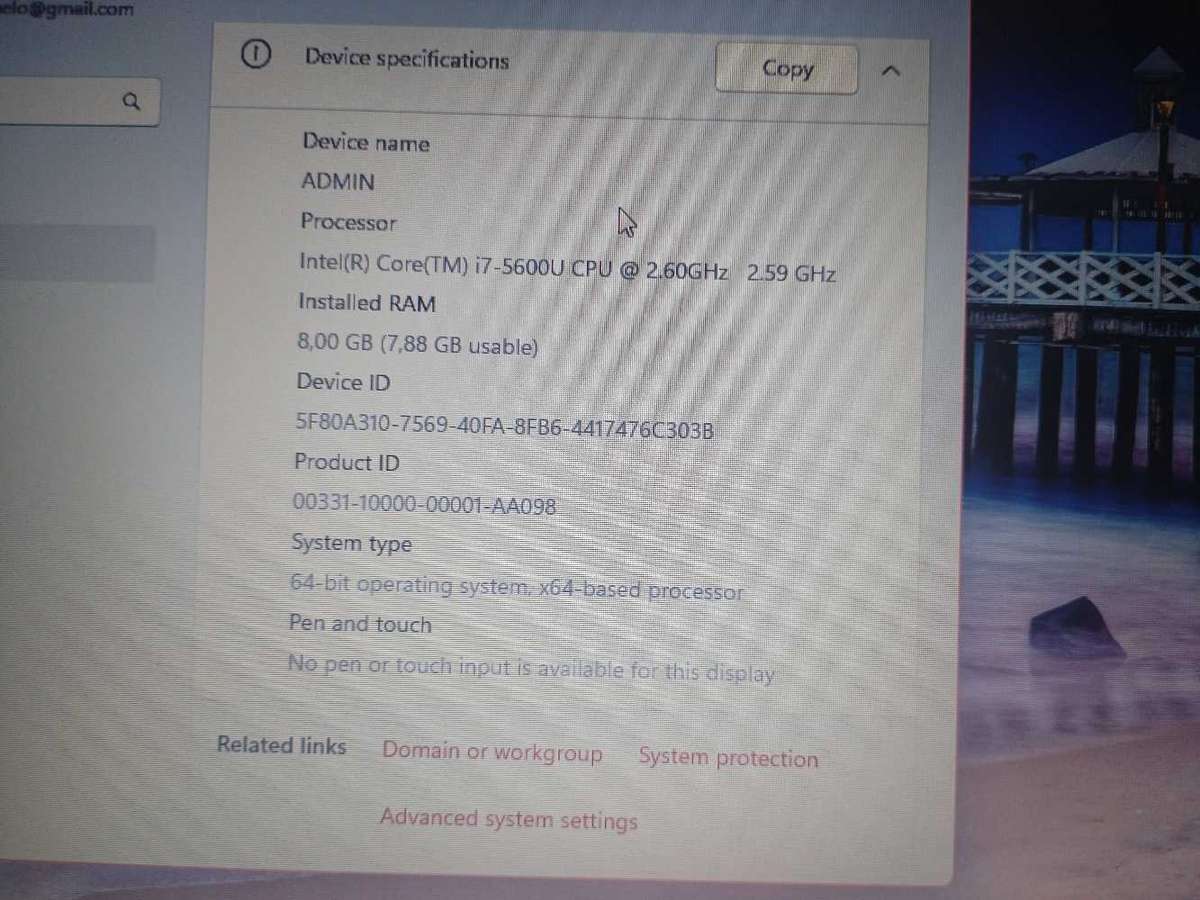 Dell Latitude E7250 i7-5600U @2.60GHz