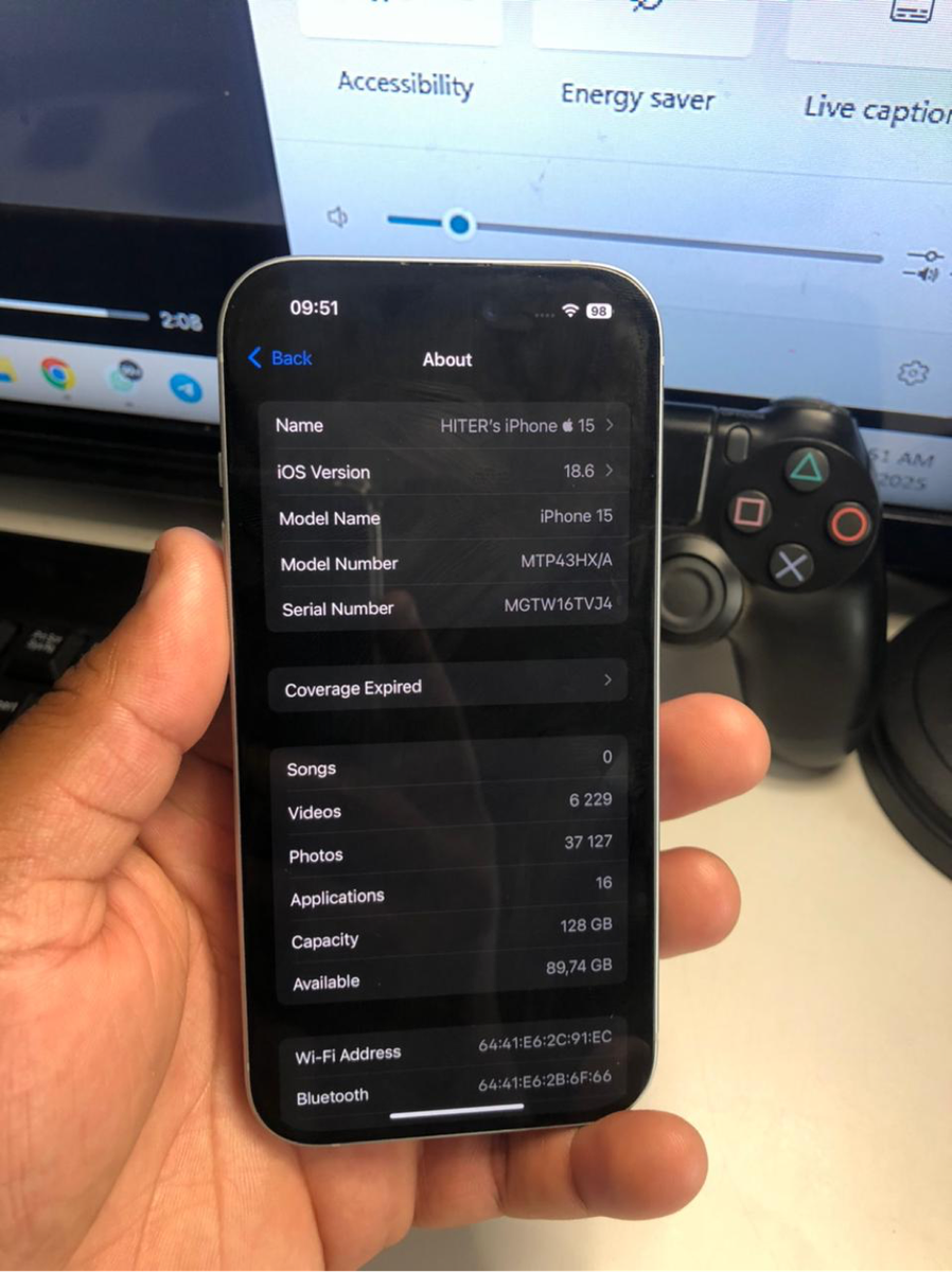 IPHONE 15 BLUE 128gb