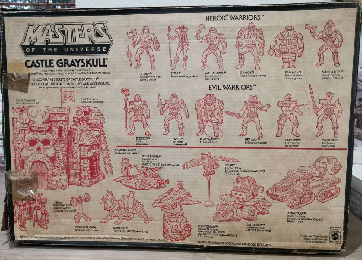 RARE & COLLECTABLE MASTERS OF THE UNIVERSE CASTLE GRAYSKULL MOTU MATTEL FROM 1986.