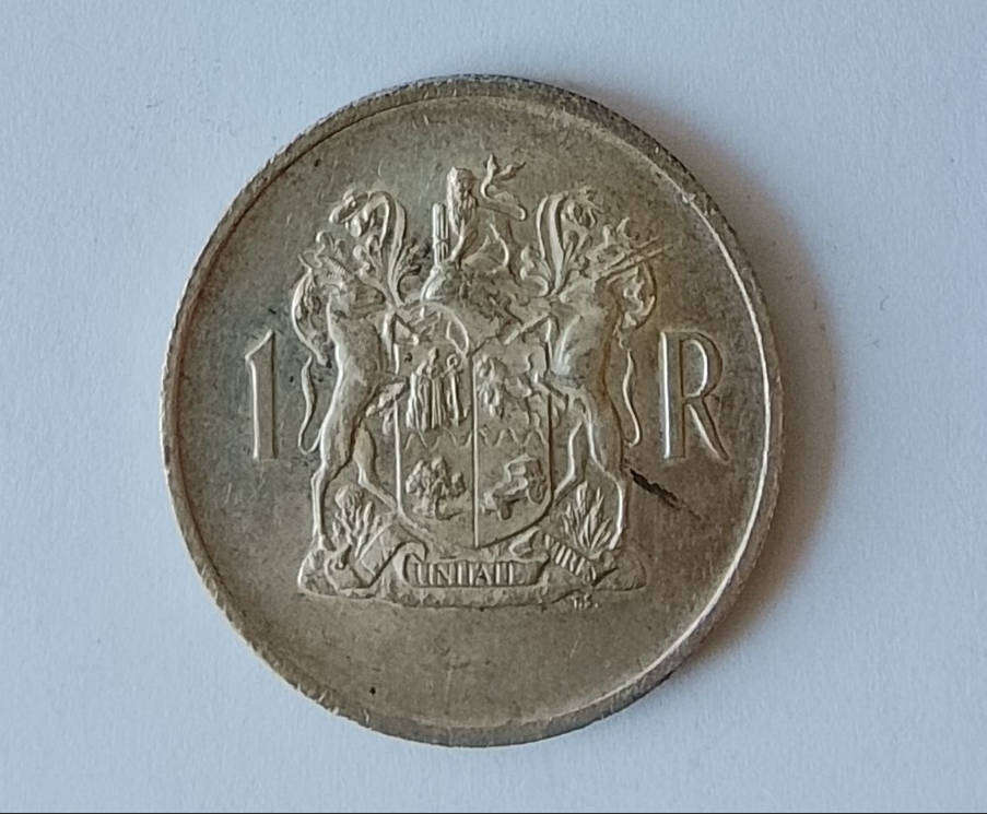 1969 TE DONGES SILVER R1 COIN - AFRIKAANS VERSION.