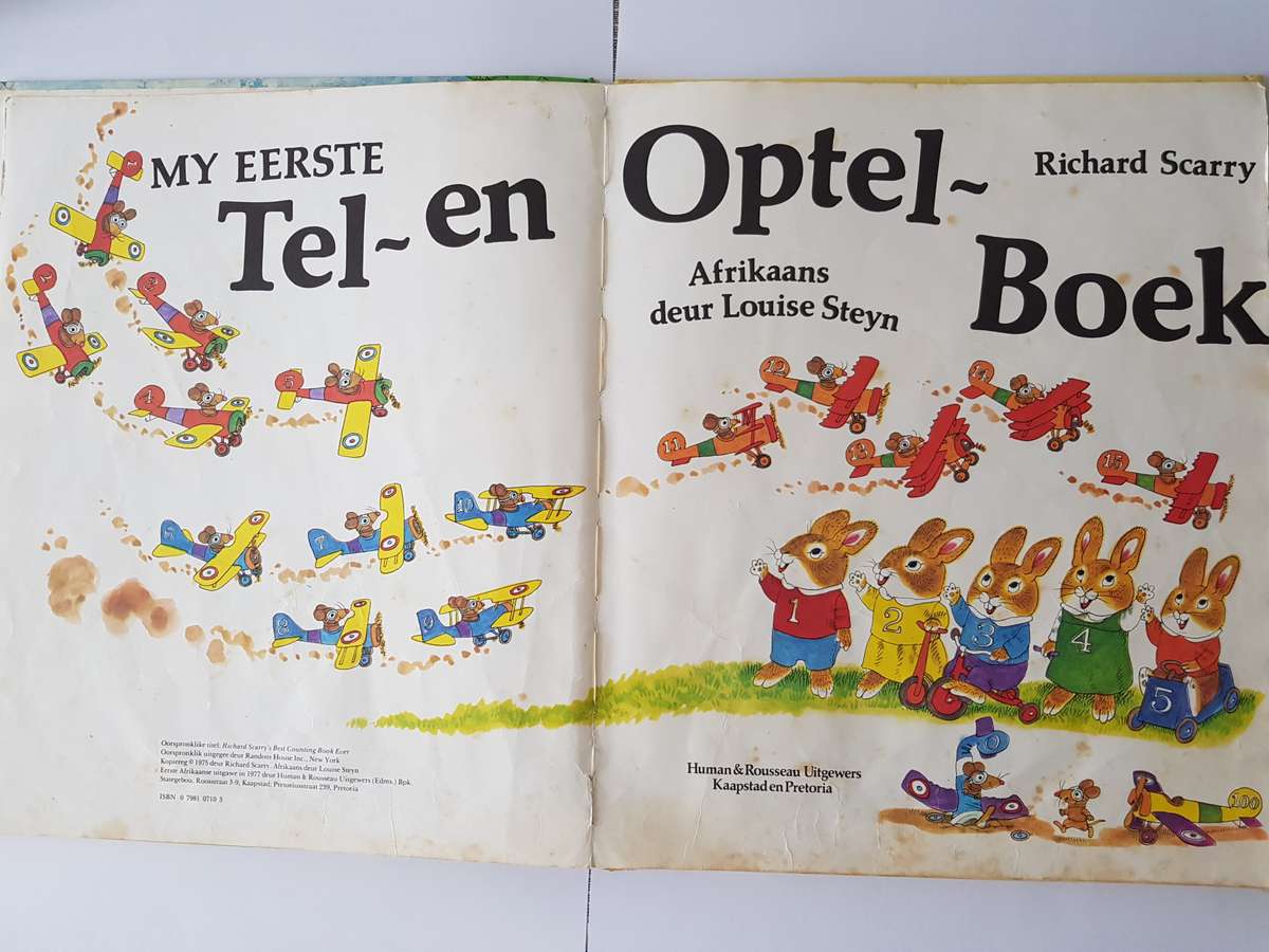 AFRIKAANSE - MY EERSTE TEL- EN OPTEL BOEK VIR KLEUTERS.