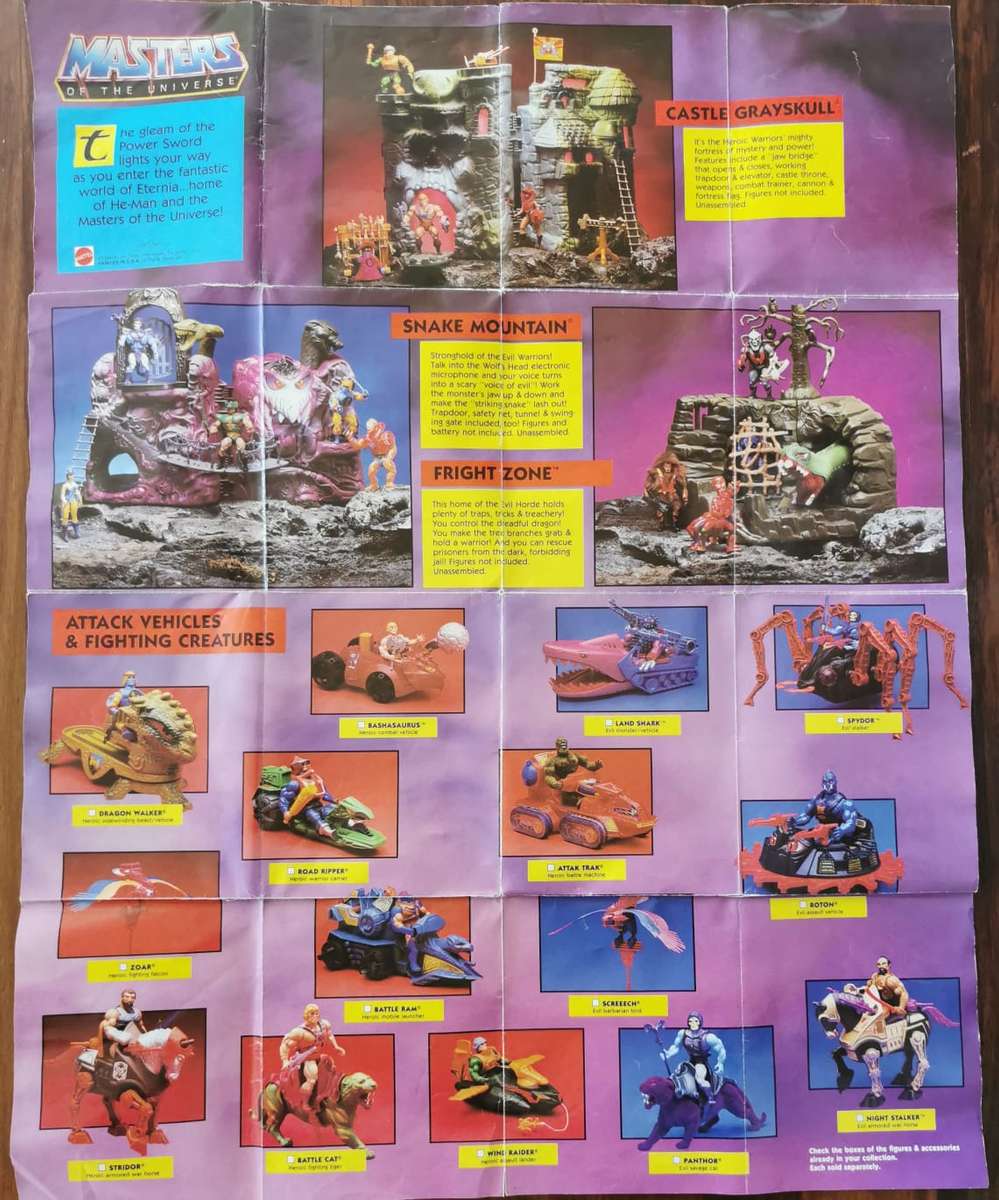 RARE & COLLECTABLE MASTERS OF THE UNIVERSE CASTLE GRAYSKULL MOTU MATTEL FROM 1986.