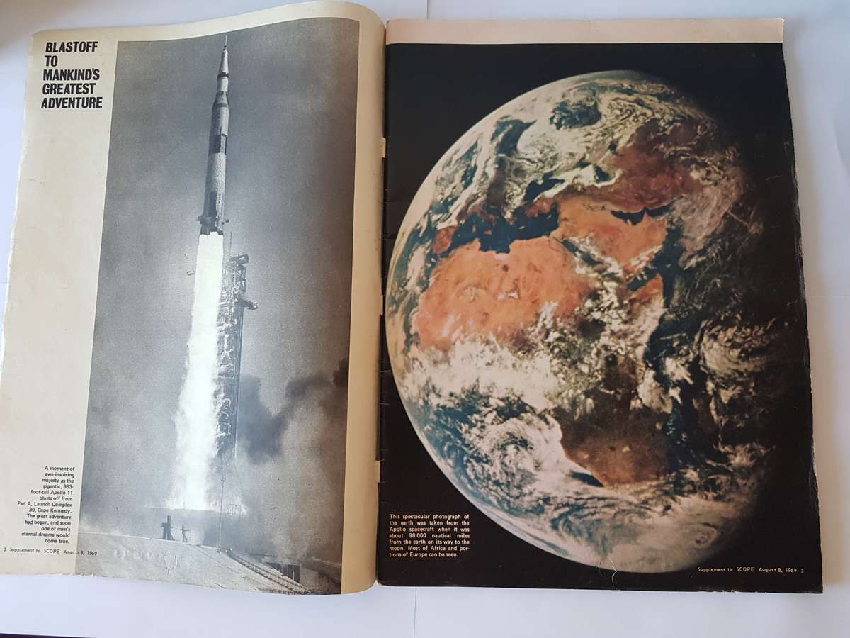 SCOPE MAGAZINE OF AUGUST 1969 - MOON LANDING.