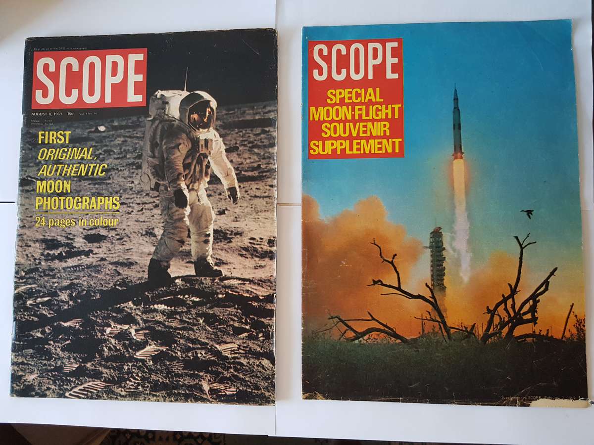 SCOPE MAGAZINE OF AUGUST 1969 - MOON LANDING.