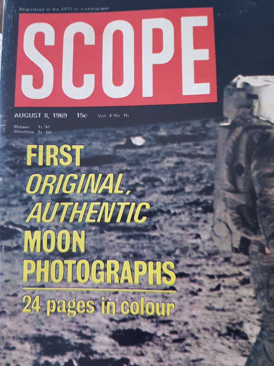 SCOPE MAGAZINE OF AUGUST 1969 - MOON LANDING.