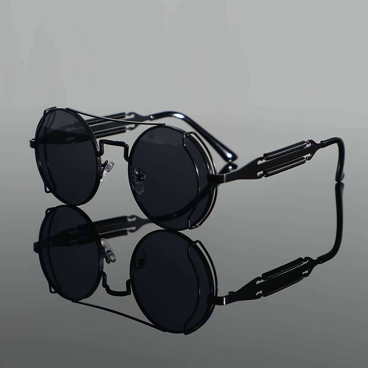 1 Pair Womens Retro Round Glasse
