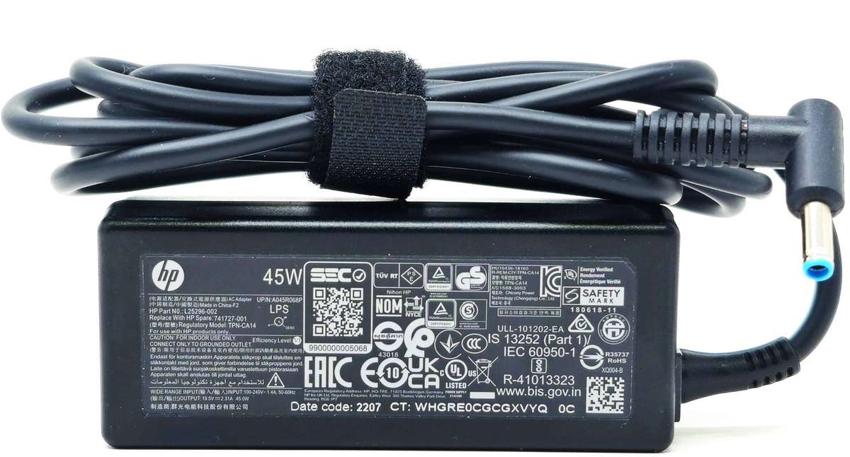 Genuine Original HP Blue Pin Laptop Charger 19.5V 2.31A 45W AC Adapter