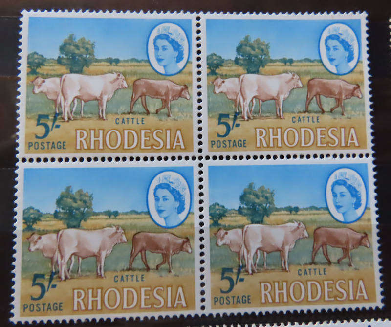Rhodesia - Harrison Printing 1966 Set in Blocks of 4 MNH