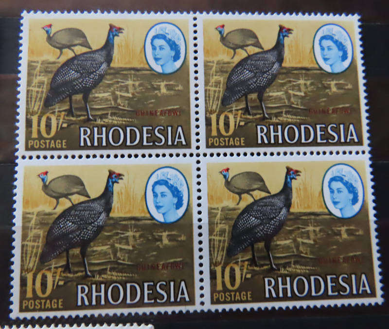 Rhodesia - Harrison Printing 1966 Set in Blocks of 4 MNH