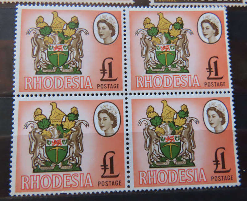 Rhodesia - Harrison Printing 1966 Set in Blocks of 4 MNH