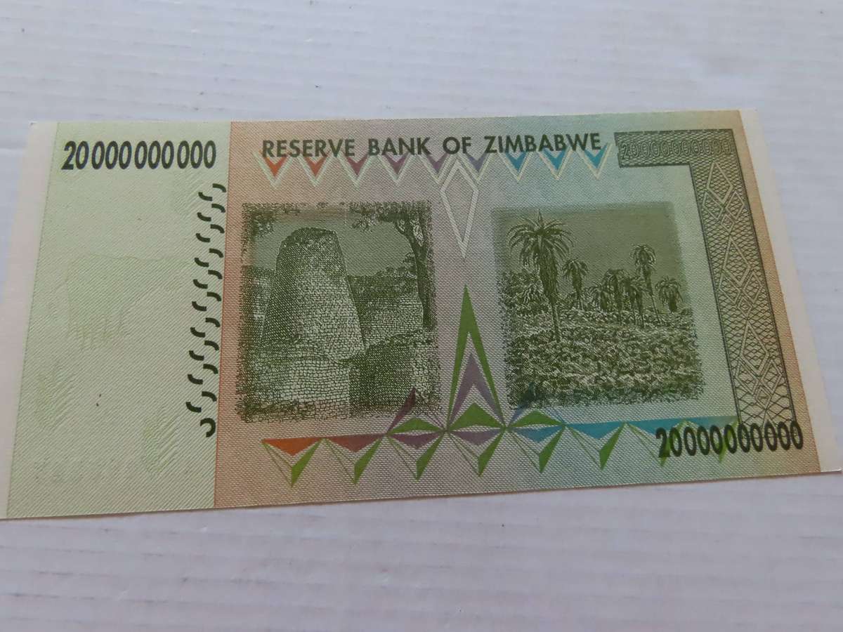 Zimbabwe - Reserve Bank of Zimbabwe - $20 Billion 2008 Note