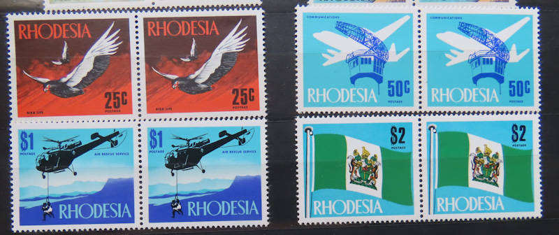 Rhodesia - 1970 Complete Set plus Additional Values in Pairs - MNH