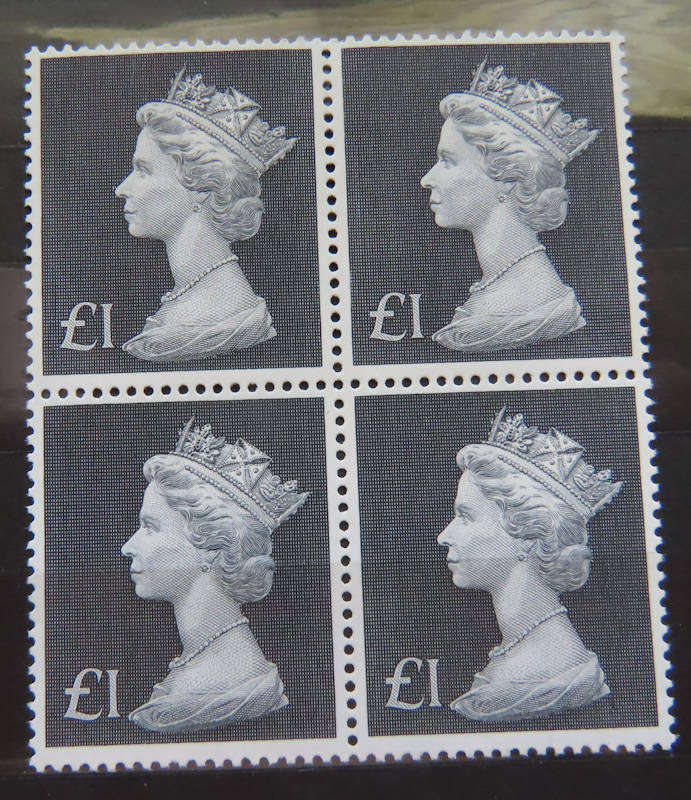Great Britain - 1969 High Values Blocks of 4 plus Singles all MNH