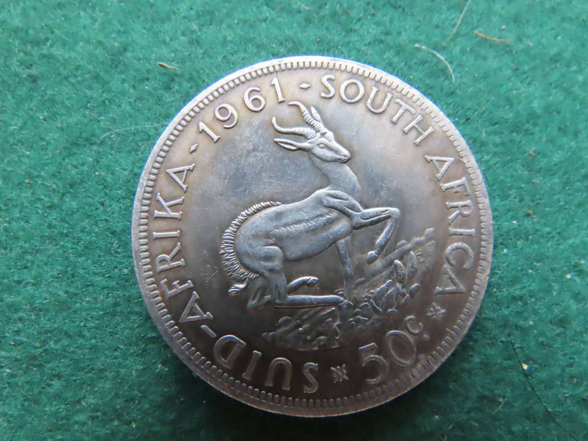 South Africa - 1961 50 cent Coin - Copy