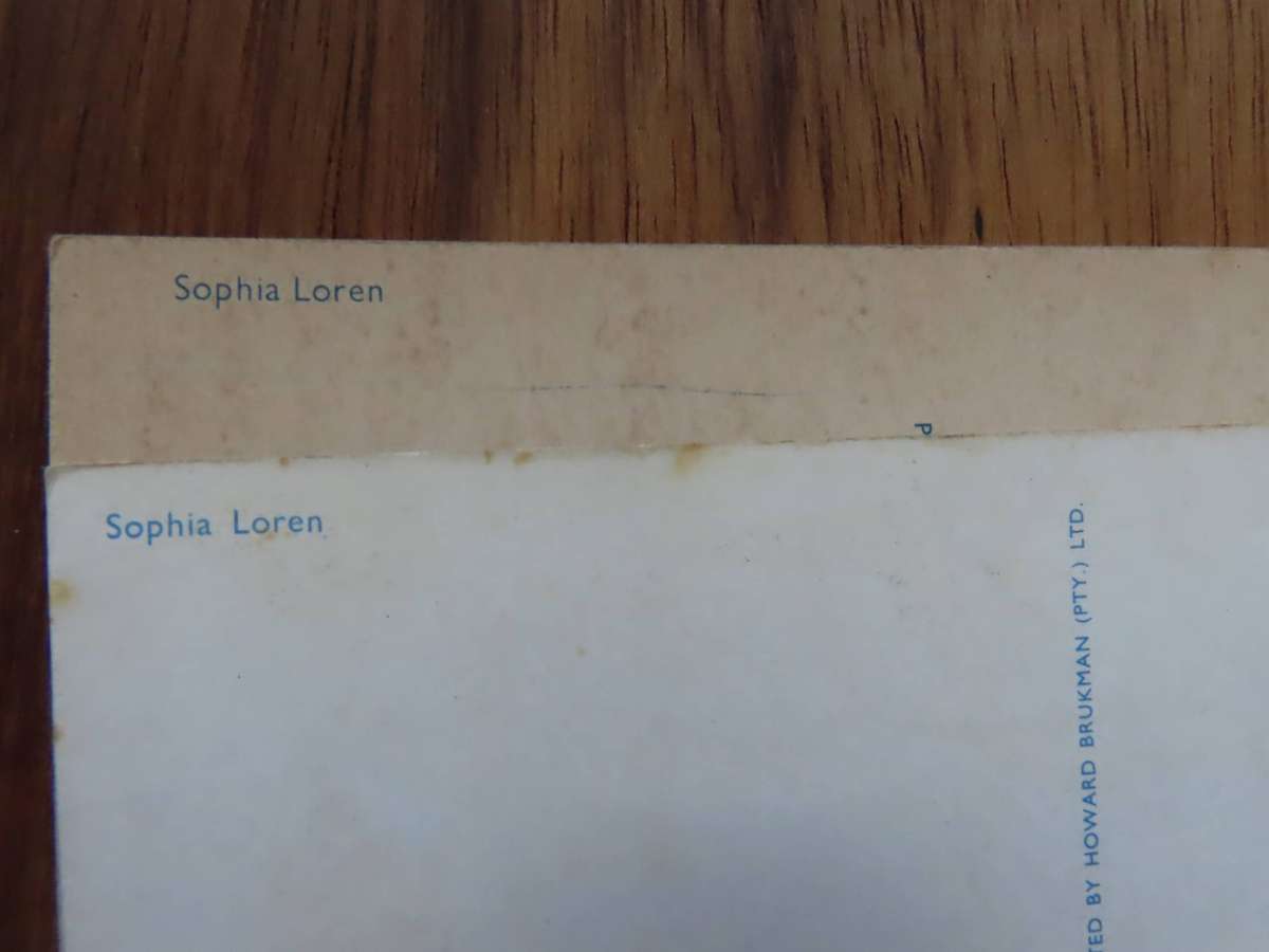 Sophia Loren - 2 Colour Picture Postcards