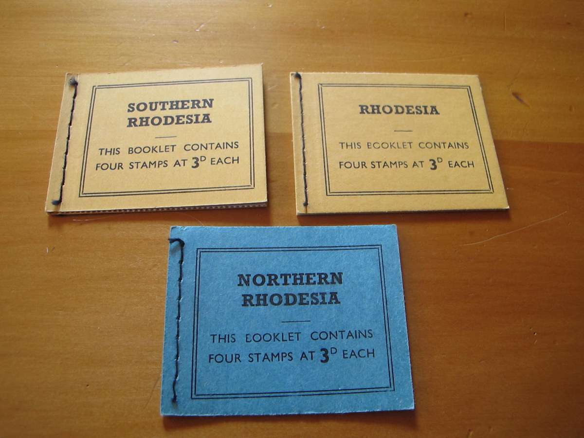 Rhodesia - 3 stamp booklets Southern and Northern Rhodesia and Rhodesia