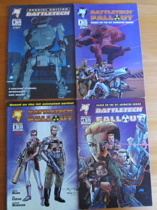 Comic - 4 Battletech Fallout #'s 0 , 1 , 2 , 3