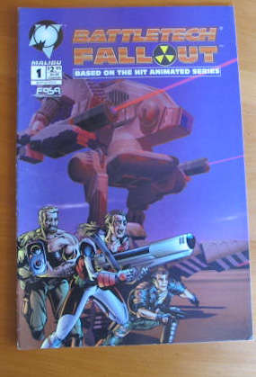 Comic - 4 Battletech Fallout #'s 0 , 1 , 2 , 3