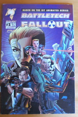 Comic - 4 Battletech Fallout #'s 0 , 1 , 2 , 3