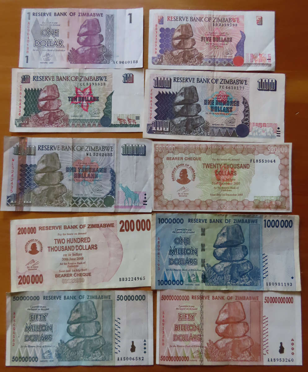 Rhodesia - Collection of 10 different Bank Notes