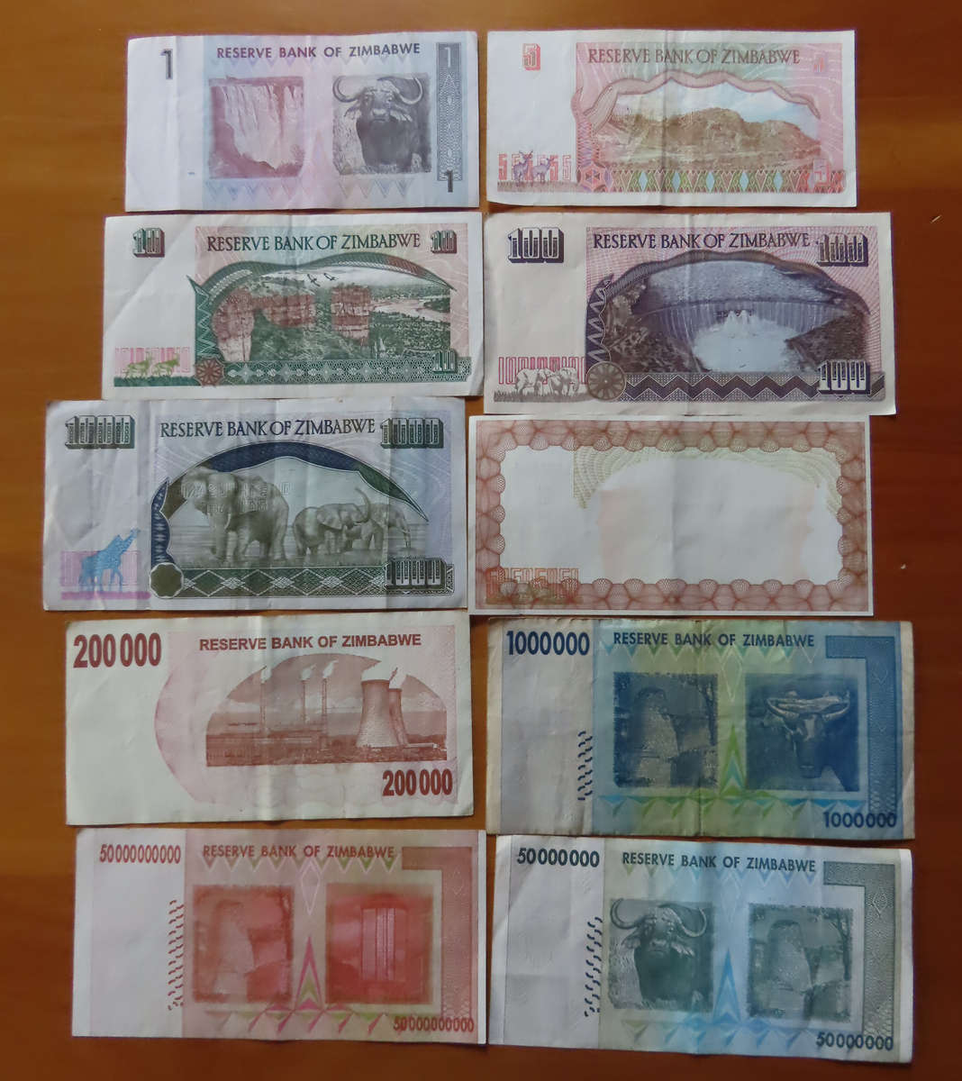 Rhodesia - Collection of 10 different Bank Notes