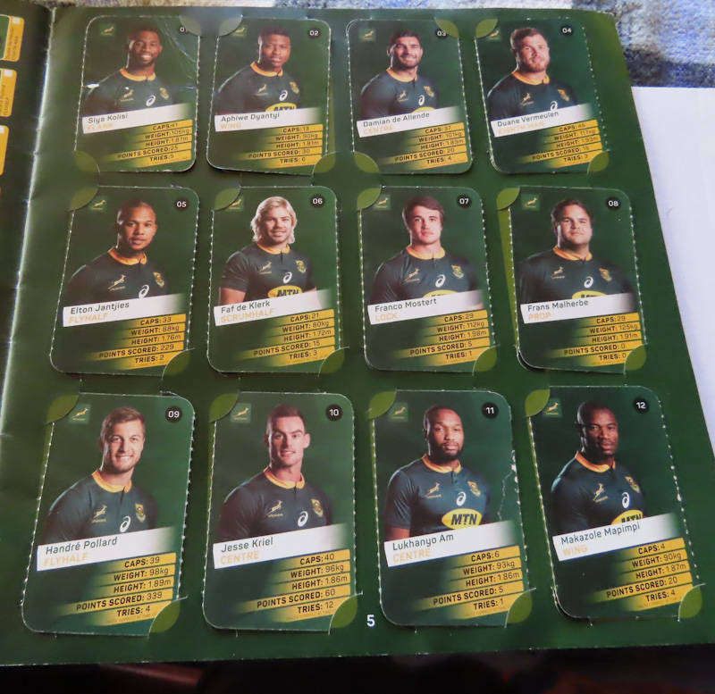 South Africa - Rugby - Springboks Complete Book - Pick n Pay Super Cards
