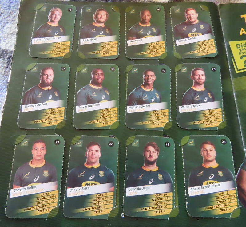 South Africa - Rugby - Springboks Complete Book - Pick n Pay Super Cards