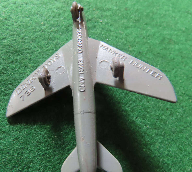 Dinky Toys - Hawker Hunter - Camouflaged Body - RAF Markings #736